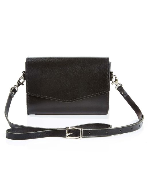 Zatchels Black Handmade Leather Clutch Bag