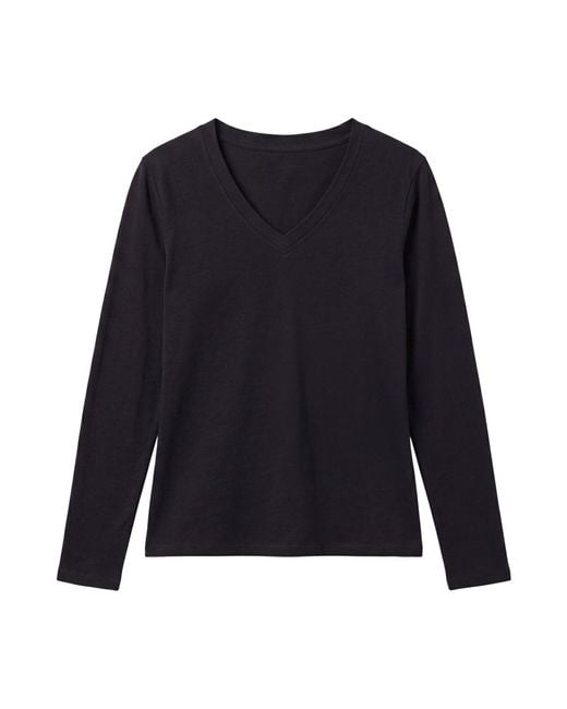 Brodie Cashmere Blue Long Sleeve V Neck