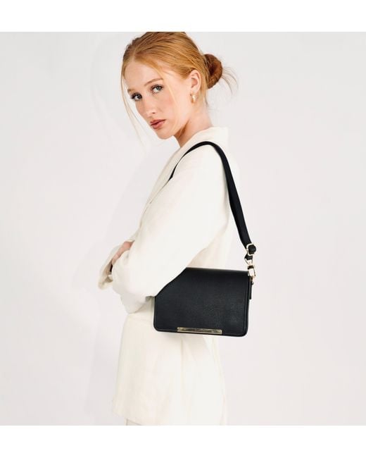 Apatchy London Black The Newbury Leather Crossbody Bag