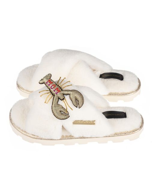 Laines London Satin Ultralight Chic Slipper Sliders With Deluxe Mom