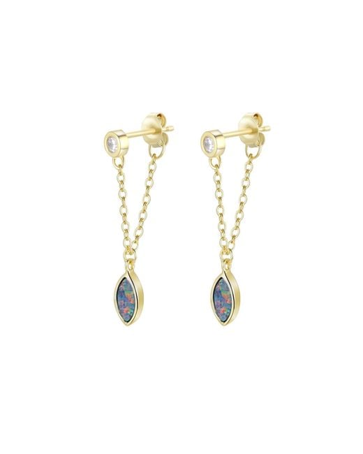 KAMARIA Metallic Full Swing Opal Earrings