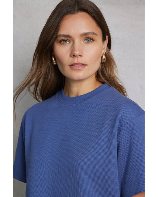 Hay Life Blue Waffle Boxy Tee