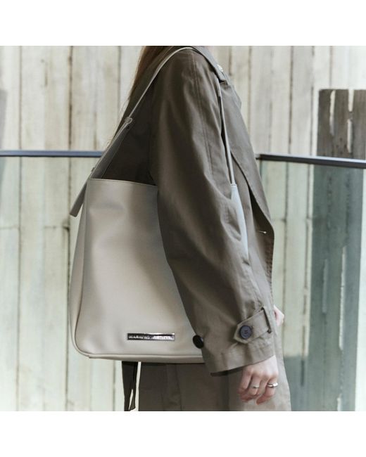 MARHEN.J White Roxy Vegan Leather Square Shoulder Bag