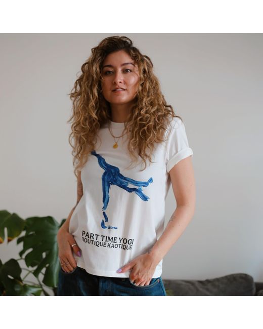 Boutique Kaotique Blue Part Time Yogi Organic Tee