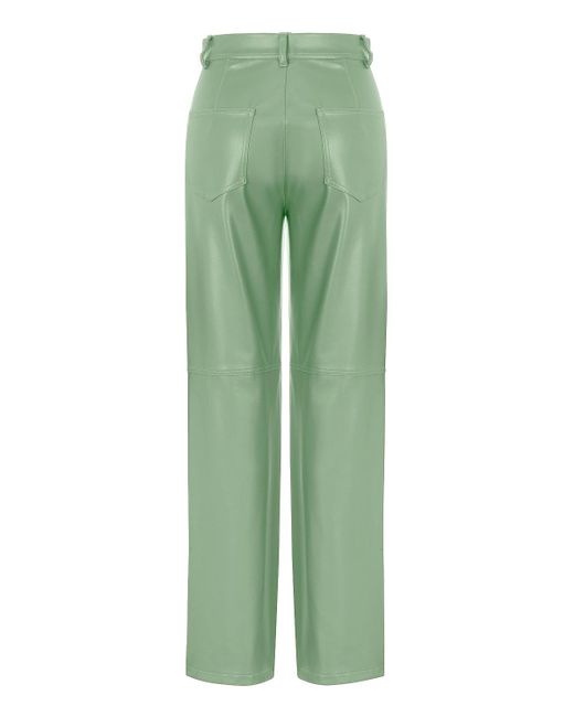 Nocturne Green Neutrals High-waisted Wide Leg Pants Khaki