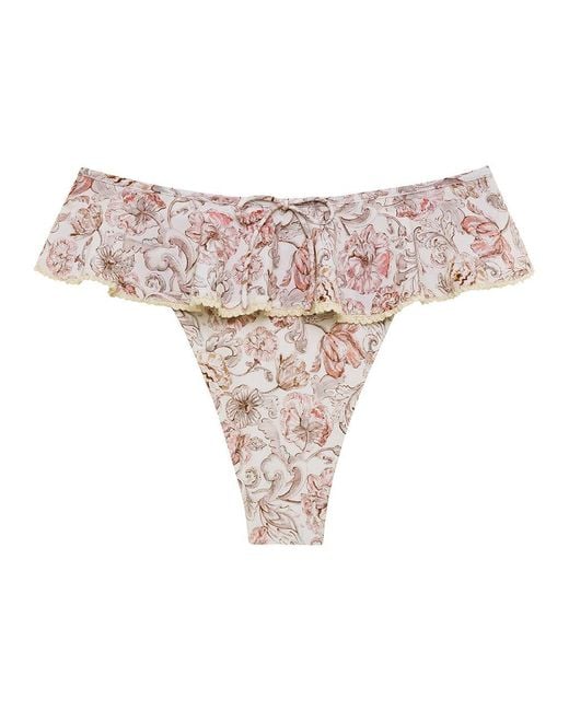 Montce Pink Venecia Floral Tamarindo Ruffle Bikini Bottom