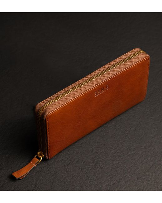 Time Resistance Brown Leather Continental Wallet