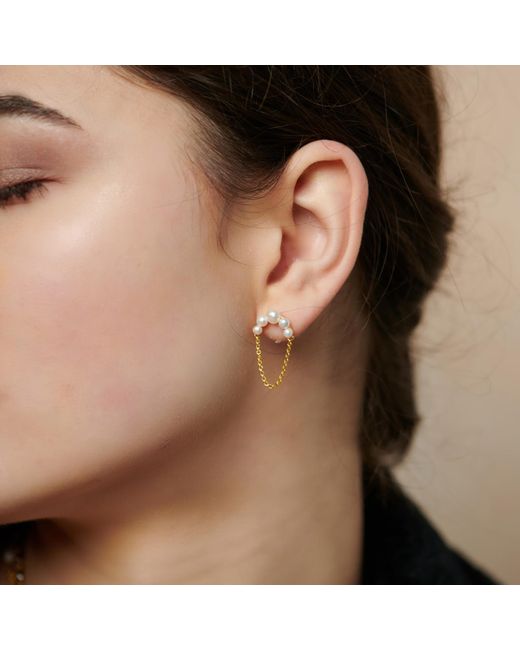 Janus Edinburgh Metallic Hennu Freshwater Pearls Vermeil Earrings