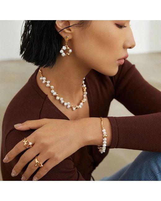 Angel Barocco Metallic Natural & Pearl Necklace