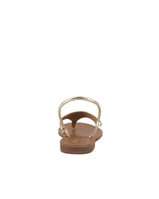 Rag & Co Natural Madeline Flat Thong Sandals By Rag & Co