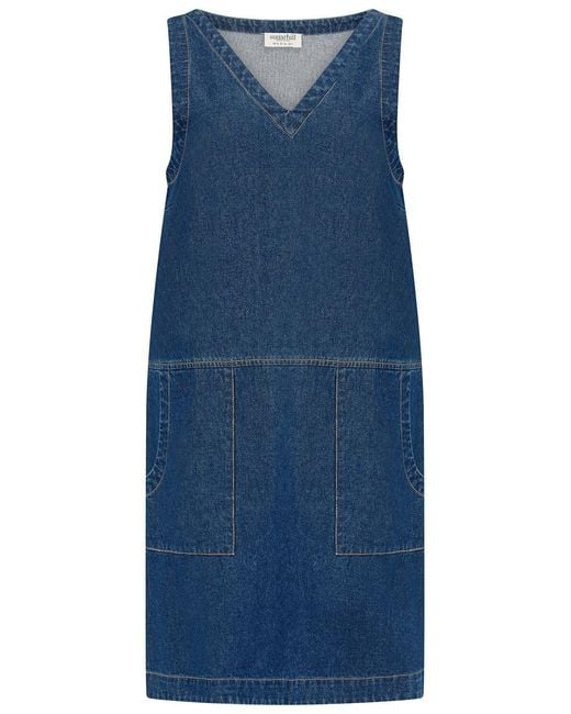 Sugarhill Blue Cecil Tunic Dress Mid Denim