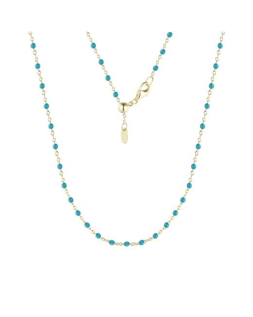 KAMARIA Metallic Enamel Beaded Chain Necklace