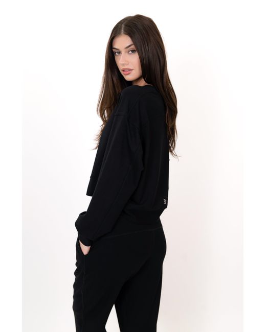 On/Off Essentials Black The Solace Crew Neck Pullover
