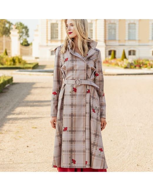 RainSisters Pink Neutrals Coat With Front Pleats: Blush Of The Crown