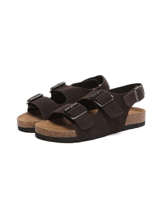 EverAu Australia Brown Flame Leather Sandals