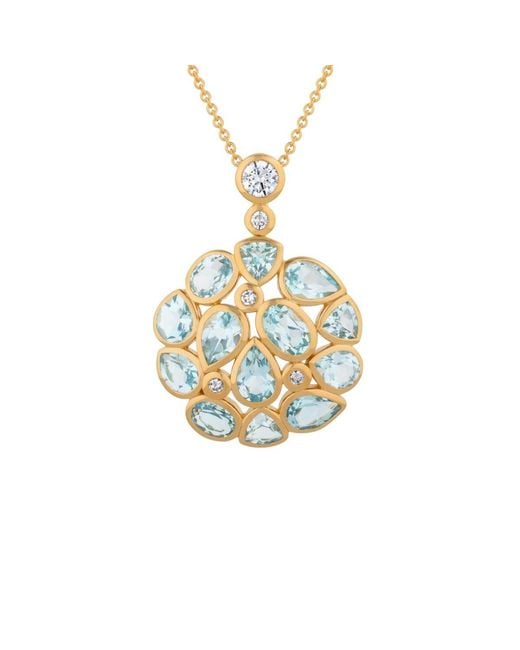 Lulu B London Metallic Topaz Statement Pendant Necklace
