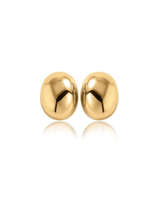 VIEA Metallic Leigh Wide Dome Earrings