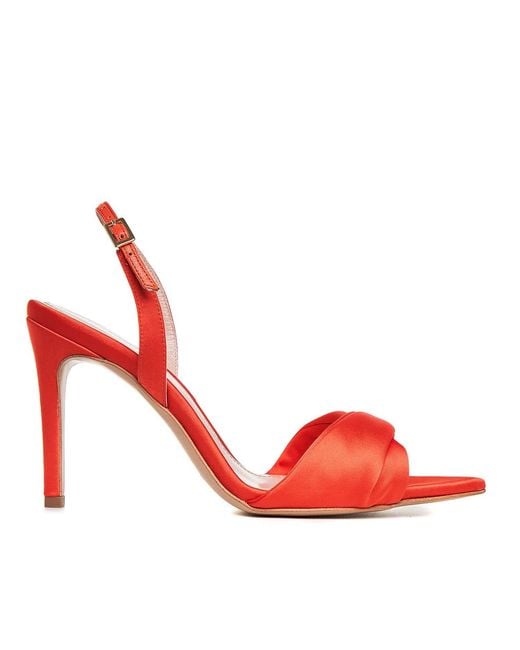 Ginissima Red Chloe Satin Sandals