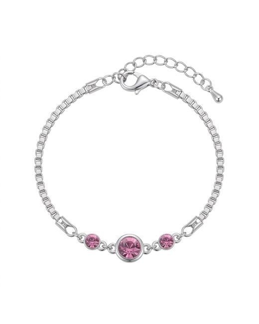 Modenaire Metallic Fuchsia Crystal Glitter Bracelet Bangle
