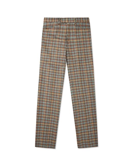 Gresham Blake Gray Blithfield Check Wool Trousers for men