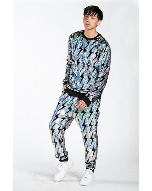 Any Old Iron Black Iridescent Frightening Lightning Sweatshirt for men