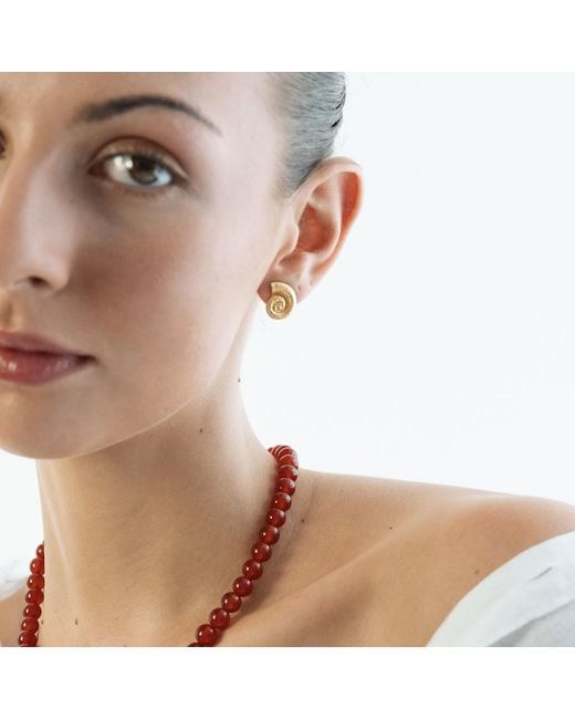 Miss Cecilia Metallic Seashell Earrings