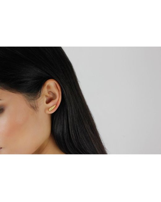 Lee Renee Yellow Banana Leaf Slider Earring Single