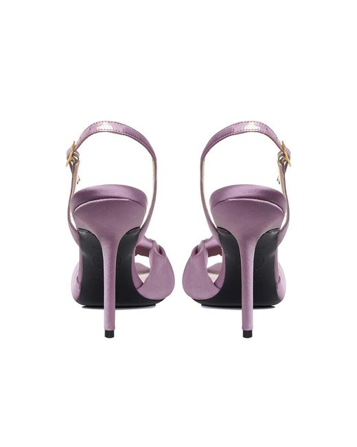 Ginissima Purple Sofia Satin Sandals