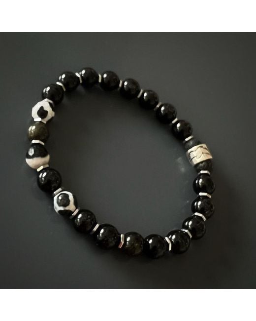 Ebru Jewelry Black Night Eagle Bracelet for men