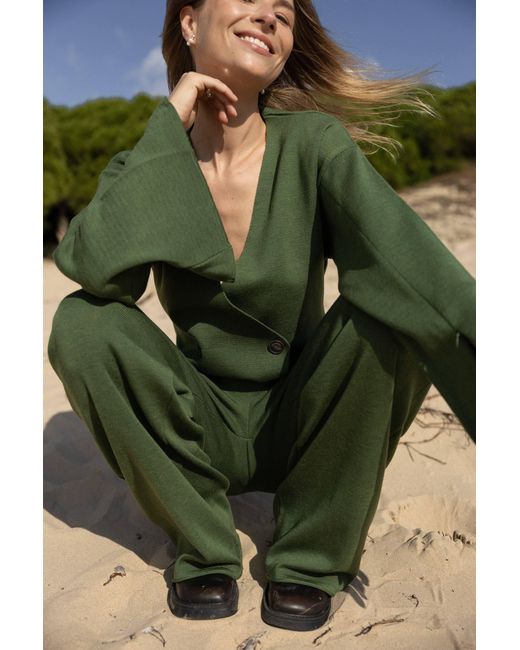 SALANIDA Green Galante Knitted 100% Merino Blazer