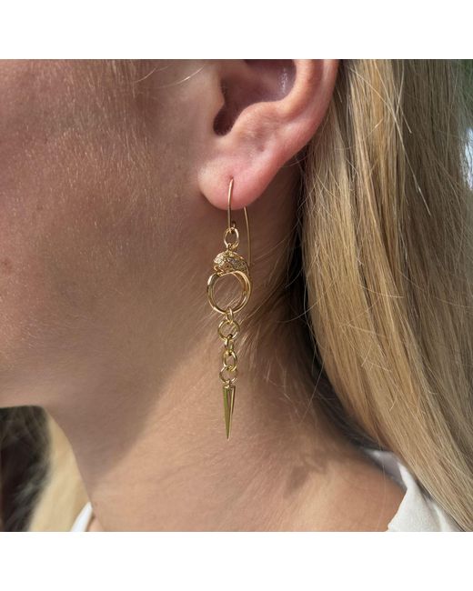 Rachel Nathan Metallic Angled Hook & Ouroboros