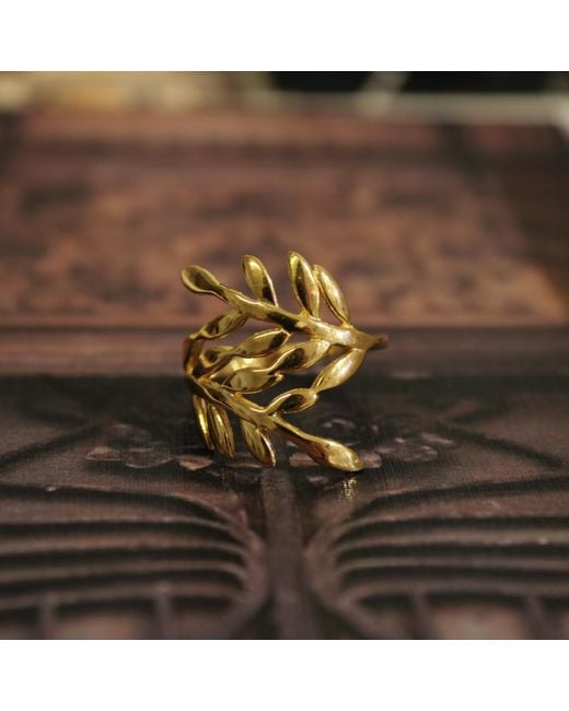 1610Istanbul Metallic Laurel Tree Ring