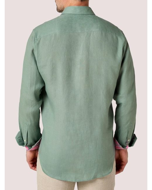 Koy Clothing Green Sage Linen Shirt for men