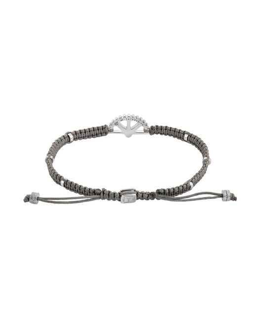 Tateossian Brown Puzzle Gear Macrame Bracelet for men