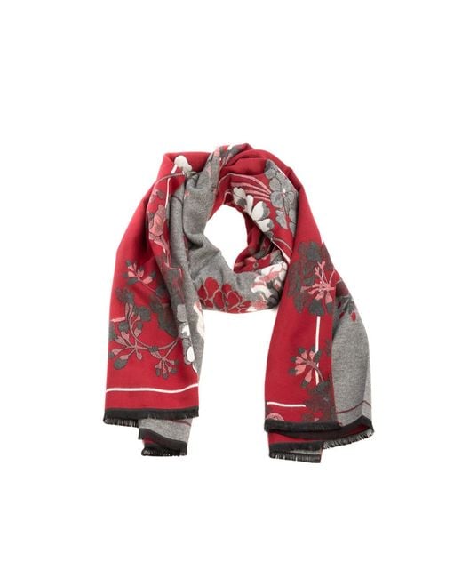 Saachi Gray Floral Reversible Scarf