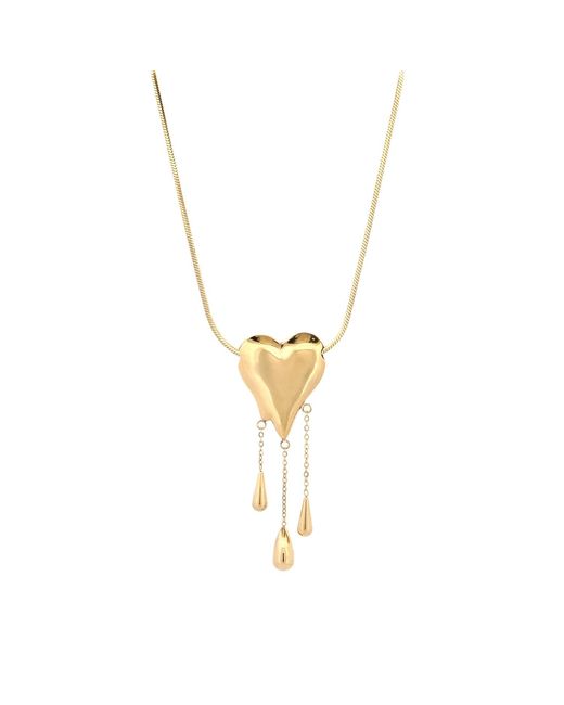 Ebru Jewelry Metallic Golden Tears Of Love Necklace