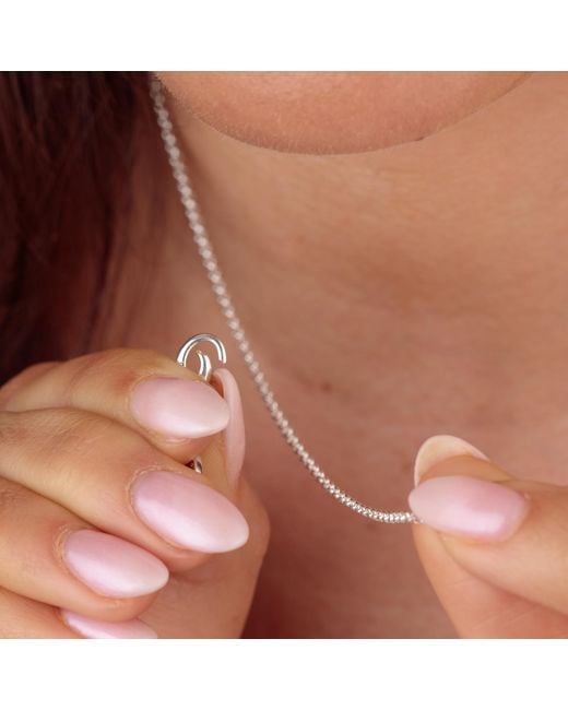 Lily Charmed Metallic Sterling Bee Charm Necklace