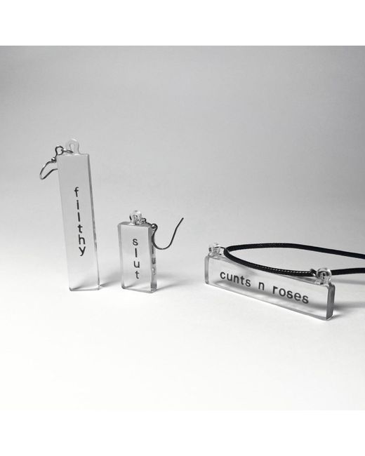 Studio Syg Metallic Filthy Slut Earrings