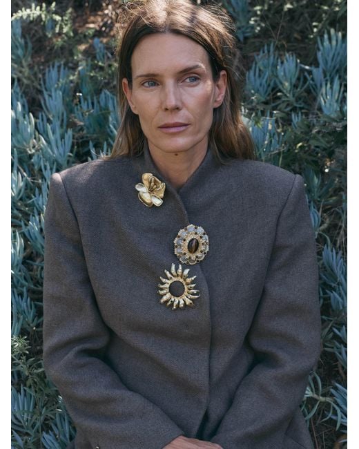 Sita Nevado Metallic Mimosa Brooch