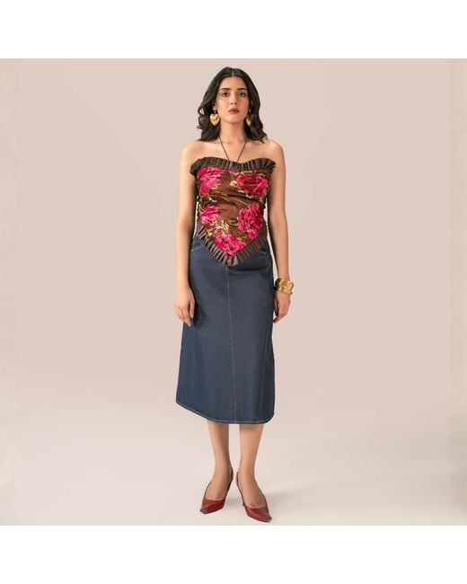 Collected Xx Red Dilbar Heart Top