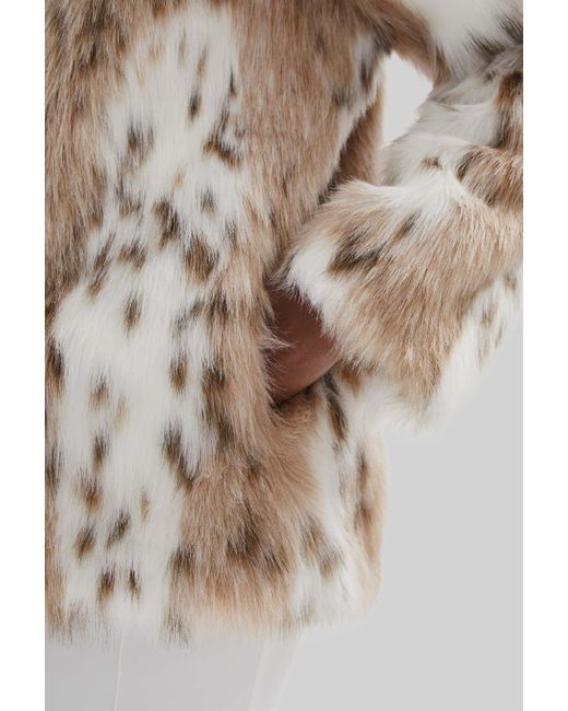 James Lakeland White Lynx Hooded Faux Fur Jacket