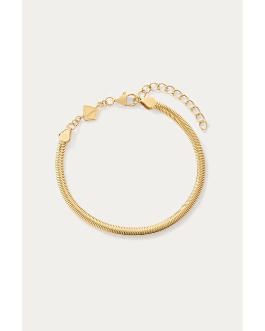 Vanhi Metallic Estelle Herringbone Chain Bracelet
