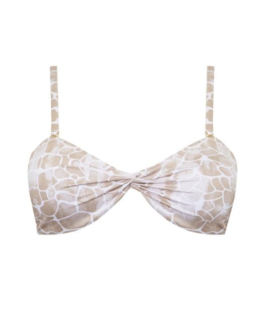 Sophia Alexia Brown Neutrals Sand Pebbles Bora Bora Bandeau Bikini Top