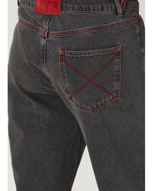 Pcfg Black Pure Cotton Regular Fit Denim Pant for men