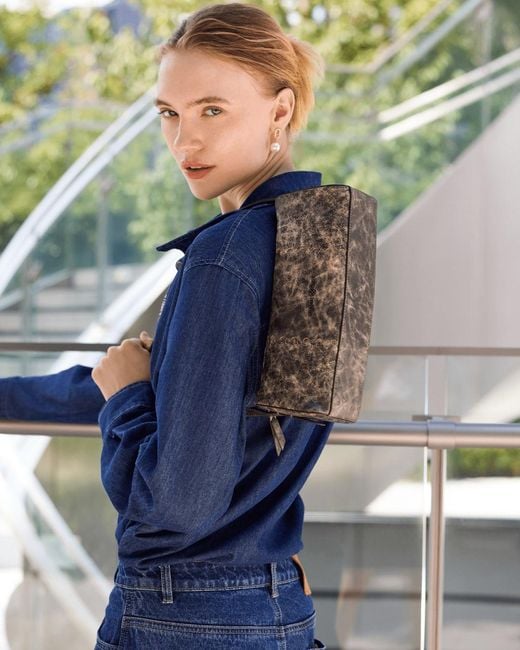 Orange Cube Black Checkbox Shoulder Bag