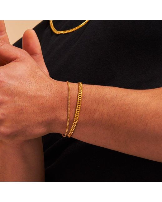 7879 Metallic Diamond Cut Curb Chain Bracelet