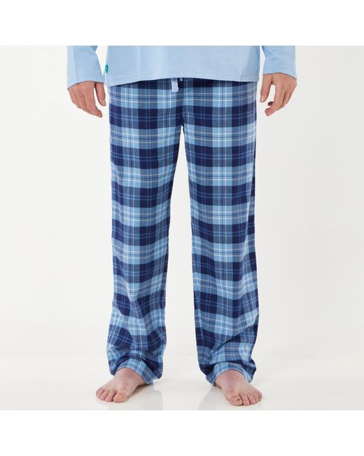 Lounge Blue Soft, Breathable Organic Brushed Cotton Loungewear Trousers for men