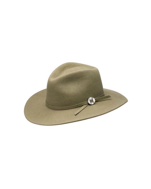 Jamie Slye Hats + Accessories Green Willa Wide Brim Wool Hat