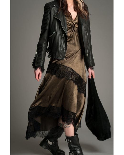 Little Lies Green Arabella Satin Maxi Dress