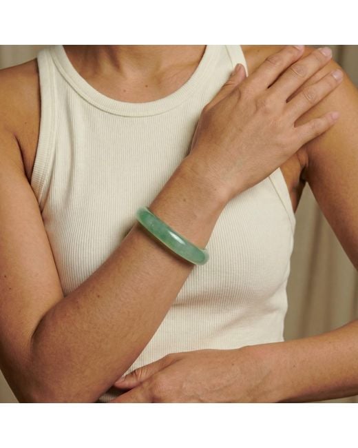 seree Green Agave Classic Jade- Gemstone Bangle